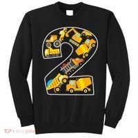 Construction Truck 2nd Birthday 2 Years Old Digger Builder Sweatshirt thumb 0