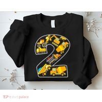 Construction Truck 2nd Birthday 2 Years Old Digger Builder Sweatshirt thumb 2