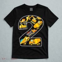 Construction Truck 2nd Birthday 2 Years Old Digger Builder T-Shirt thumb 5