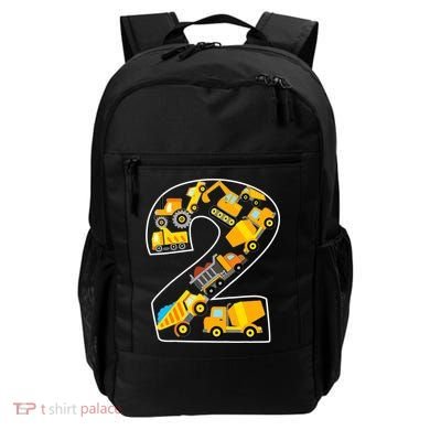 Construction Truck 2nd Birthday 2 Years Old Digger Builder Backpack