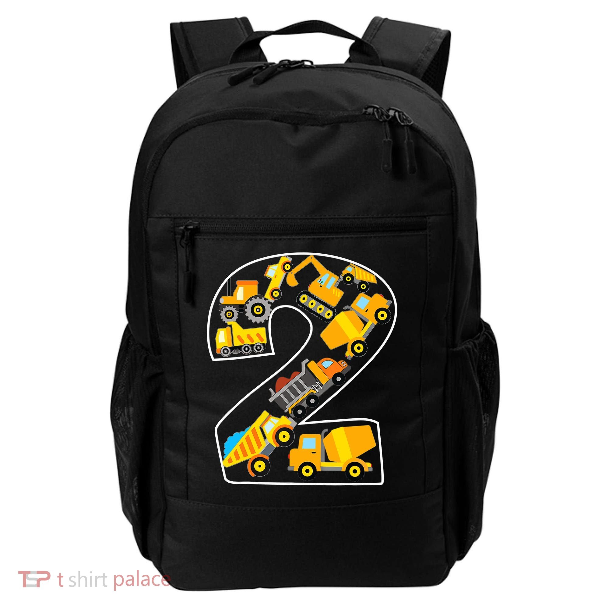 Construction Truck 2nd Birthday 2 Years Old Digger Builder Backpack