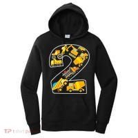 Construction Truck 2nd Birthday 2 Years Old Digger Builder Women's Hoodie thumb 0