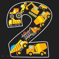 Construction Truck 2nd Birthday 2 Years Old Digger Builder Hat thumb 2