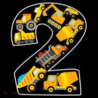 Construction Truck 2nd Birthday 2 Years Old Digger Builder Toddler Hoodie thumb 2