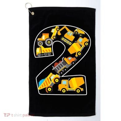 Construction Truck 2nd Birthday 2 Years Old Digger Builder Golf Towel