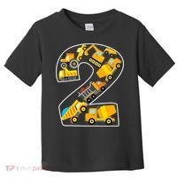 Construction Truck 2nd Birthday 2 Years Old Digger Builder Toddler T-Shirt thumb 0