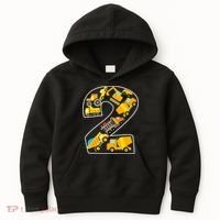 Construction Truck 2nd Birthday 2 Years Old Digger Builder Kids Hoodie thumb 0