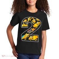 Construction Truck 2nd Birthday 2 Years Old Digger Builder Kids T-Shirt thumb 2