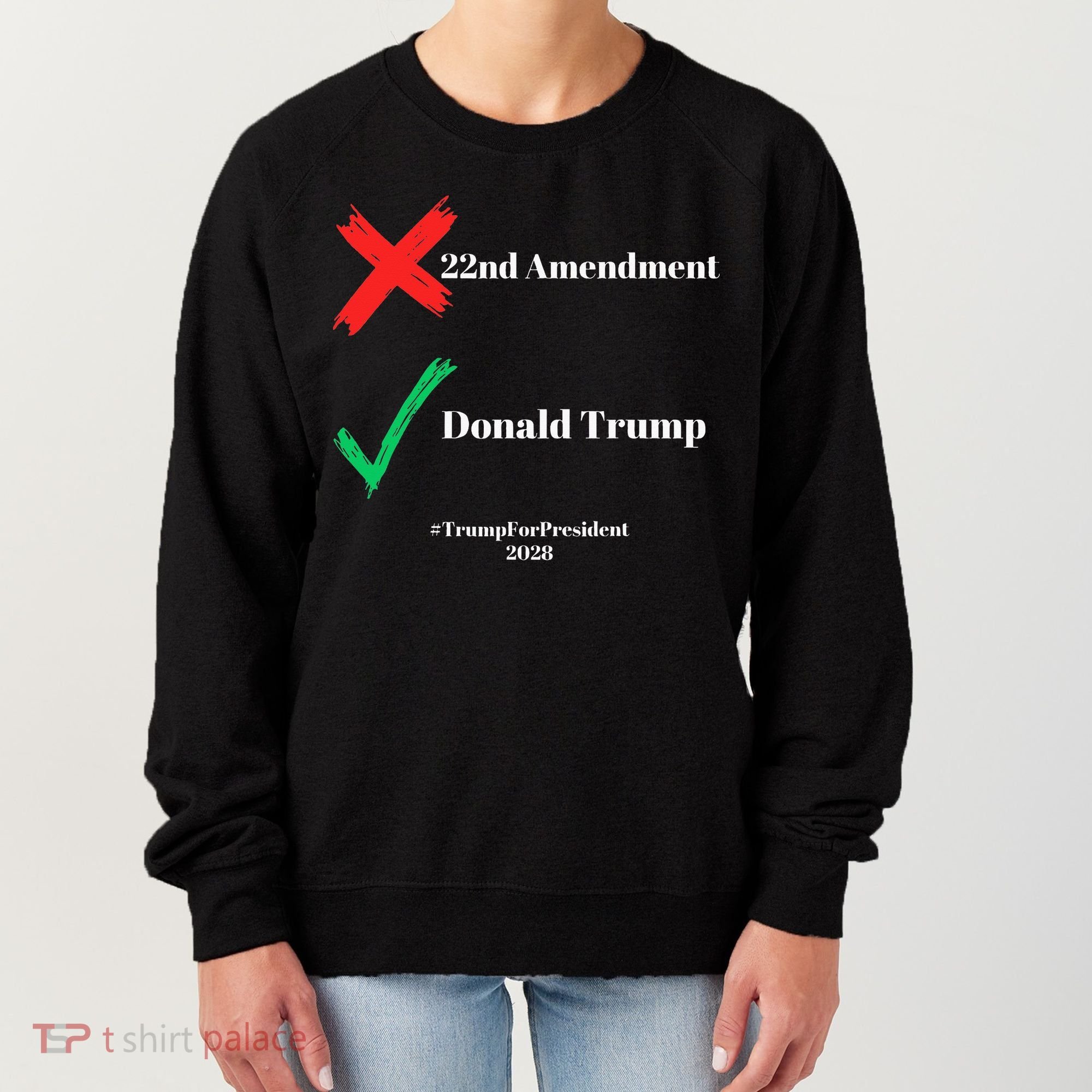 Cancel The 22nd Amendment Support Trump For President 2028 Women's Sweatshirt