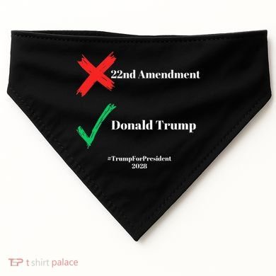 Cancel The 22nd Amendment Support Trump For President 2028 USA-Made Doggie Bandana