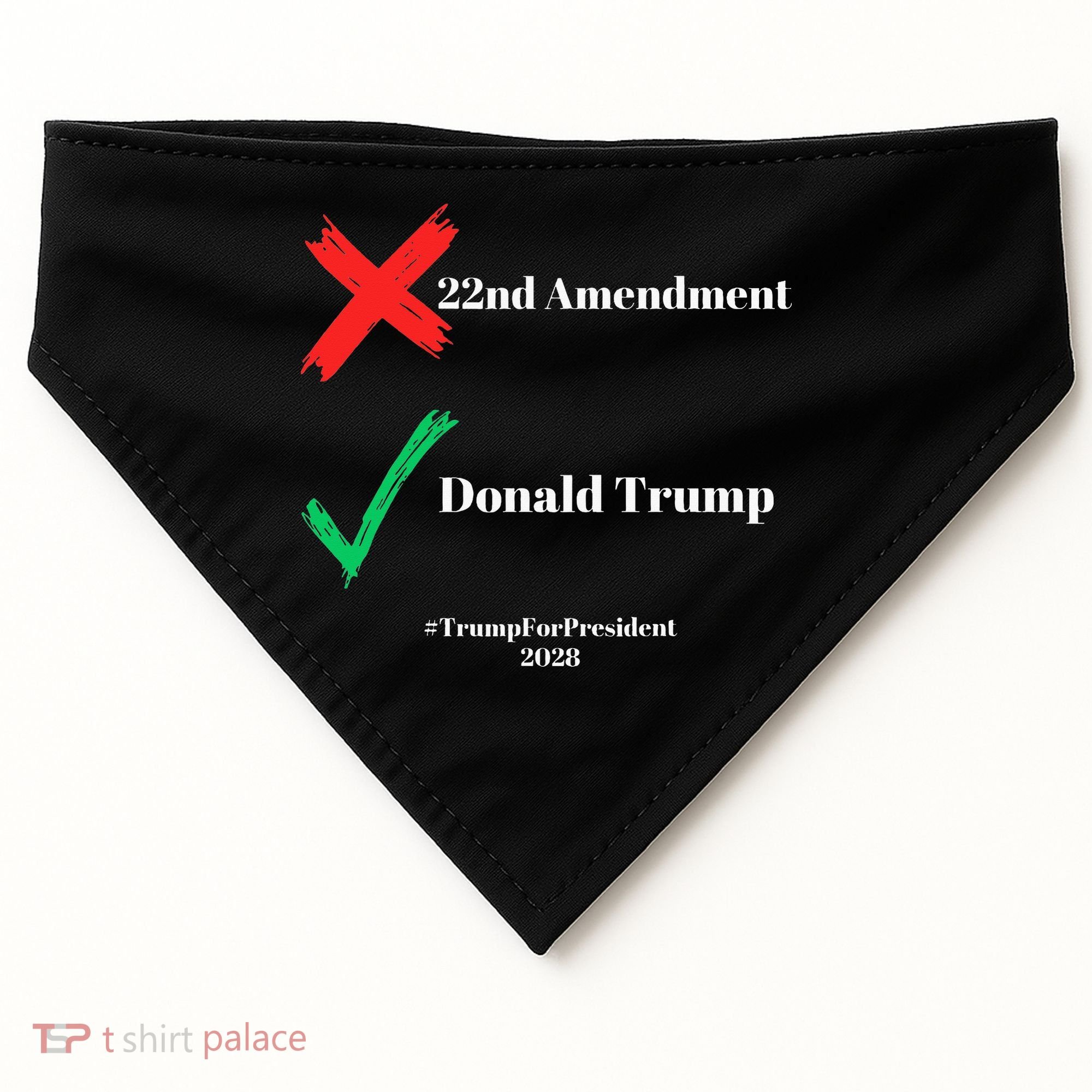 Cancel The 22nd Amendment Support Trump For President 2028 USA-Made Doggie Bandana