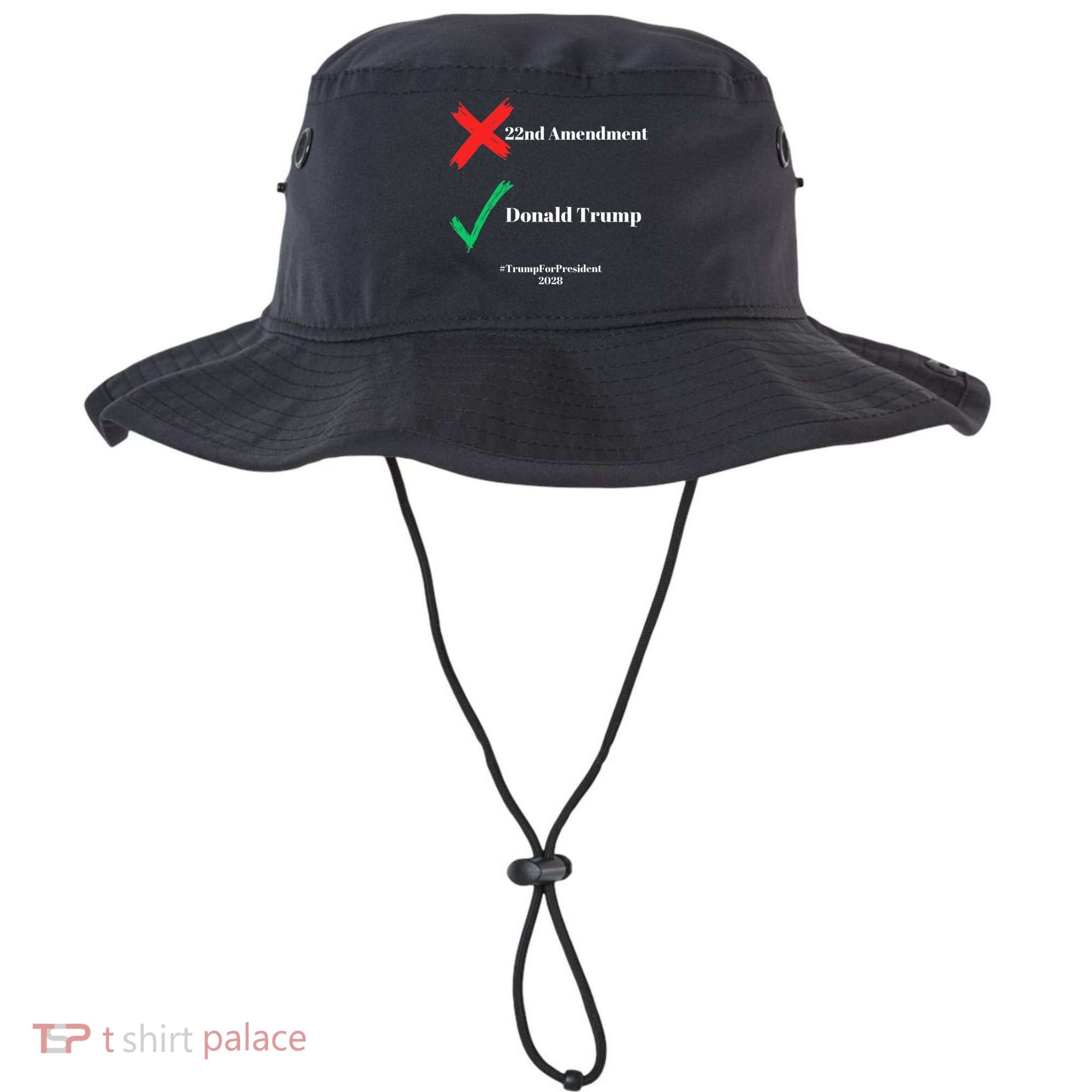 Cancel The 22nd Amendment Support Trump For President 2028 Bucket Hat