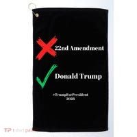 Cancel The 22nd Amendment Support Trump For President 2028 Golf Towel thumb 0