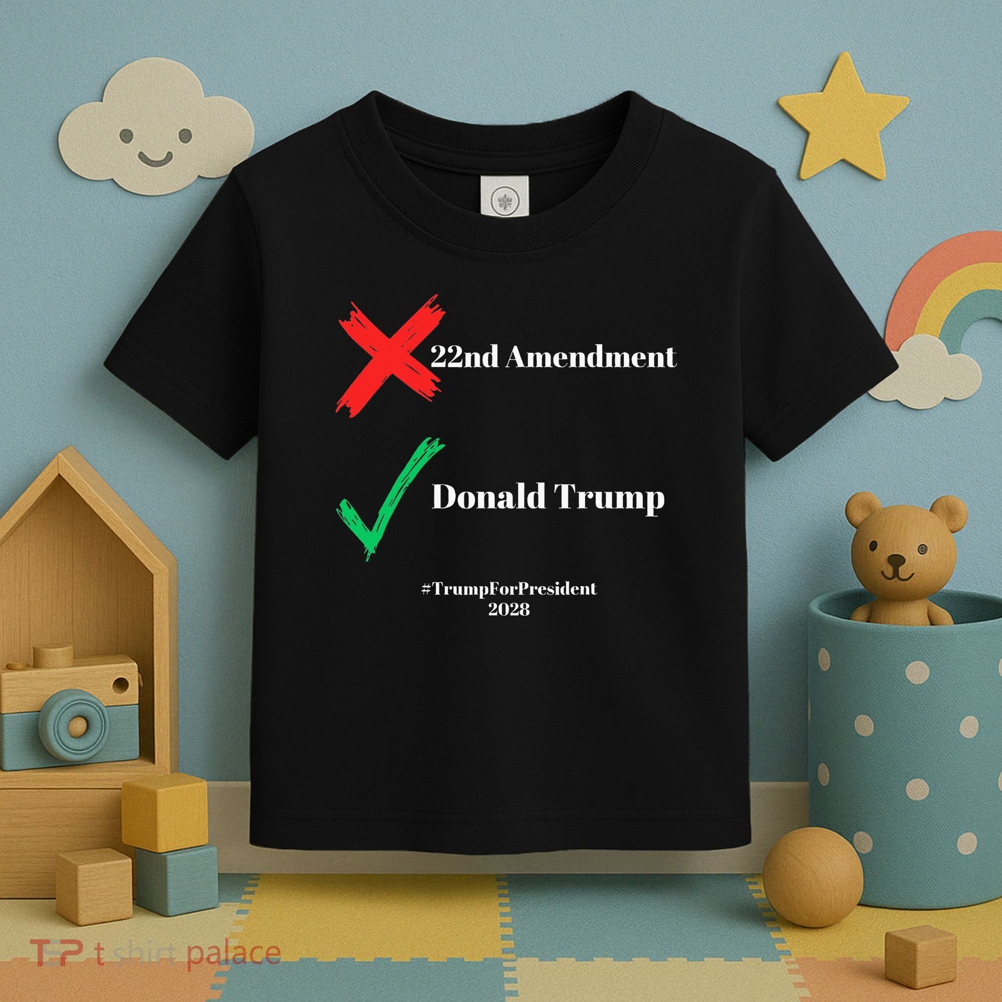 Cancel The 22nd Amendment Support Trump For President 2028 Toddler T-Shirt