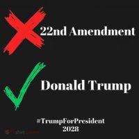 Cancel The 22nd Amendment Support Trump For President 2028 Kids Sweatshirt thumb 2