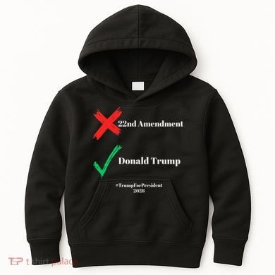 Cancel The 22nd Amendment Support Trump For President 2028 Kids Hoodie