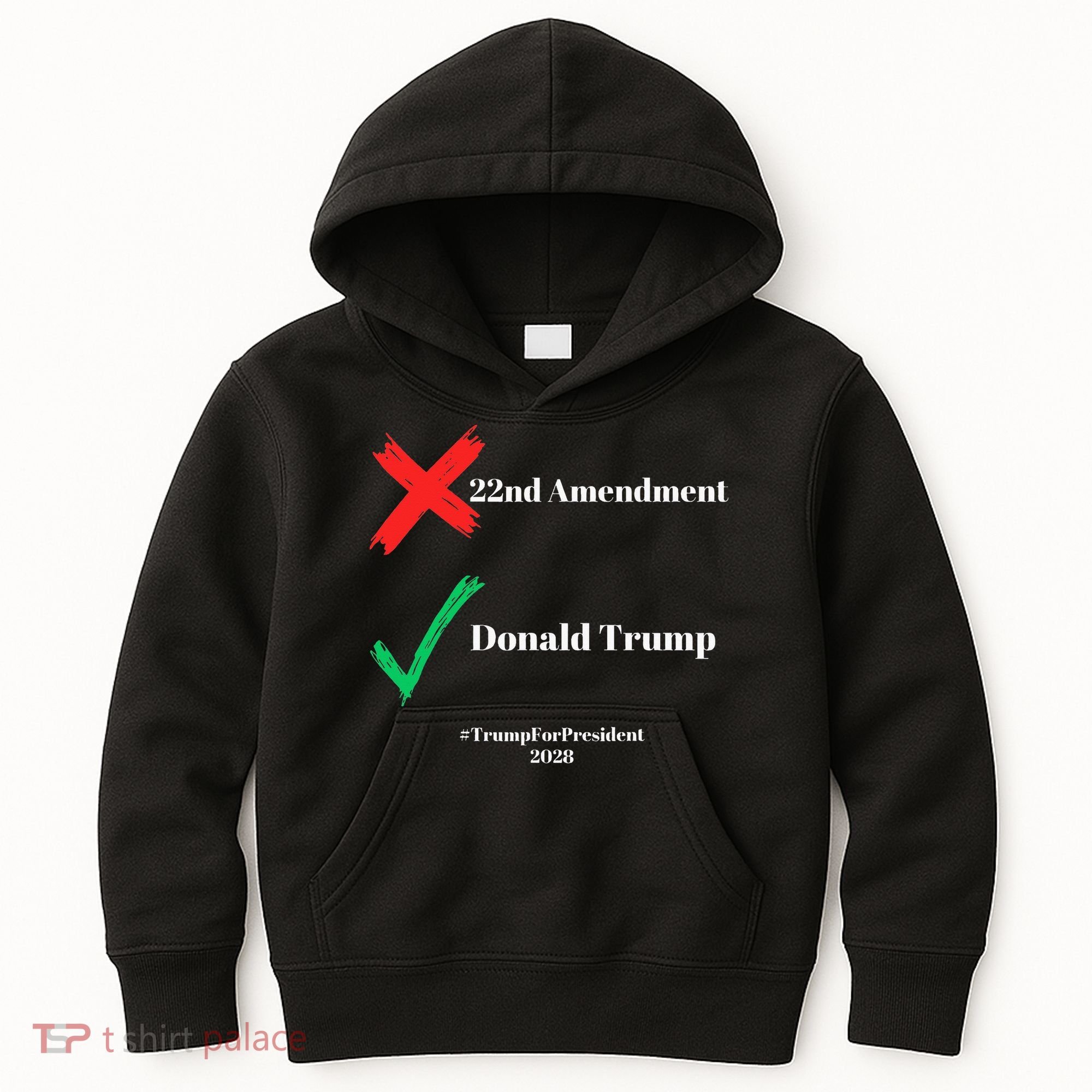 Cancel The 22nd Amendment Support Trump For President 2028 Kids Hoodie