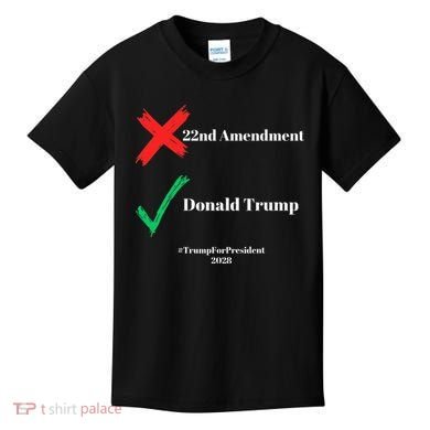 Cancel The 22nd Amendment Support Trump For President 2028 Kids T-Shirt