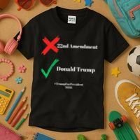 Cancel The 22nd Amendment Support Trump For President 2028 Kids T-Shirt thumb 3