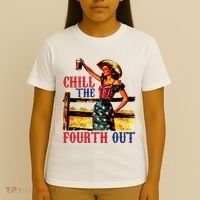 Chill The 4th Out Women 4th Of July Humor T-Shirt thumb 4