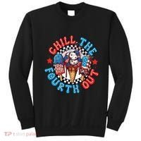 Chill The 4th Out Funny 4th Of July Retro 4th Of July Sweatshirt thumb 0