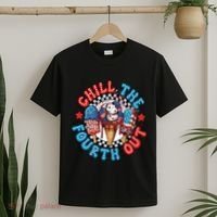 Chill The 4th Out Funny 4th Of July Retro 4th Of July T-Shirt thumb 2