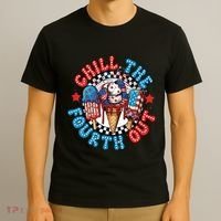 Chill The 4th Out Funny 4th Of July Retro 4th Of July T-Shirt thumb 3