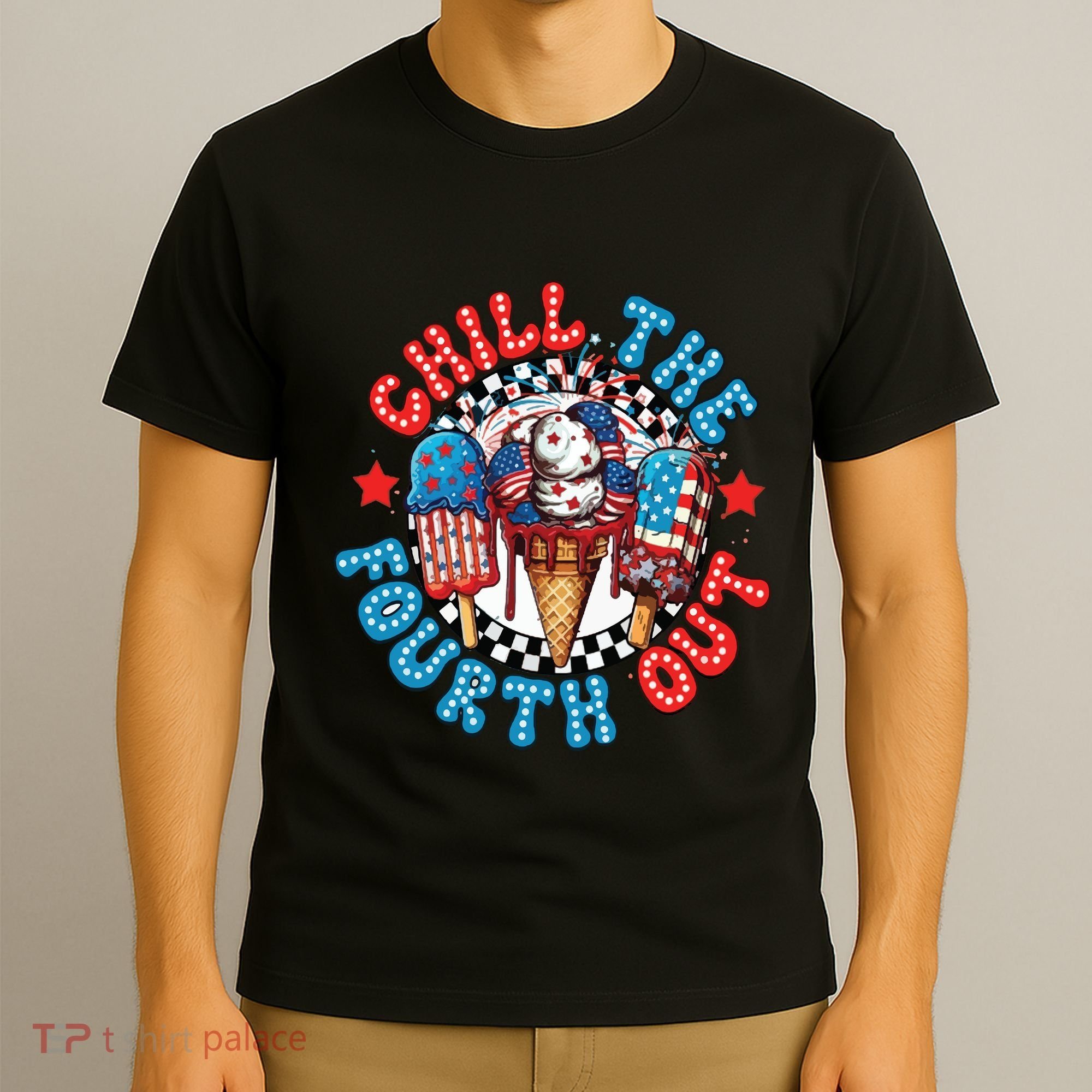 Chill The 4th Out Funny 4th Of July Retro 4th Of July T-Shirt
