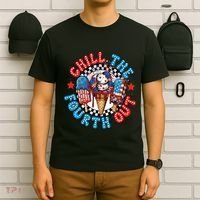 Chill The 4th Out Funny 4th Of July Retro 4th Of July T-Shirt thumb 6