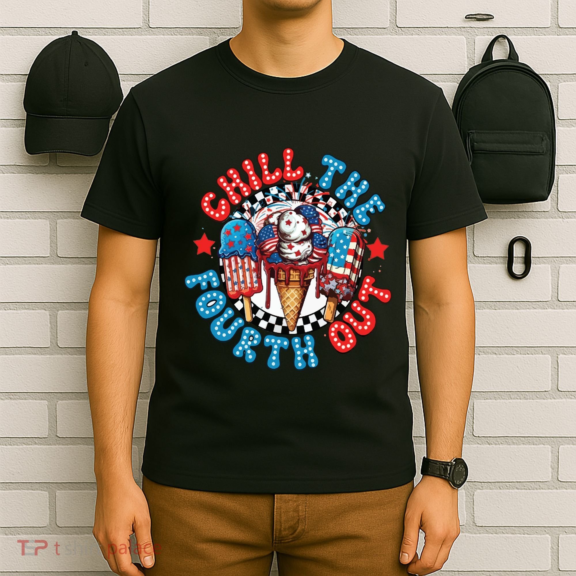 Chill The 4th Out Funny 4th Of July Retro 4th Of July T-Shirt