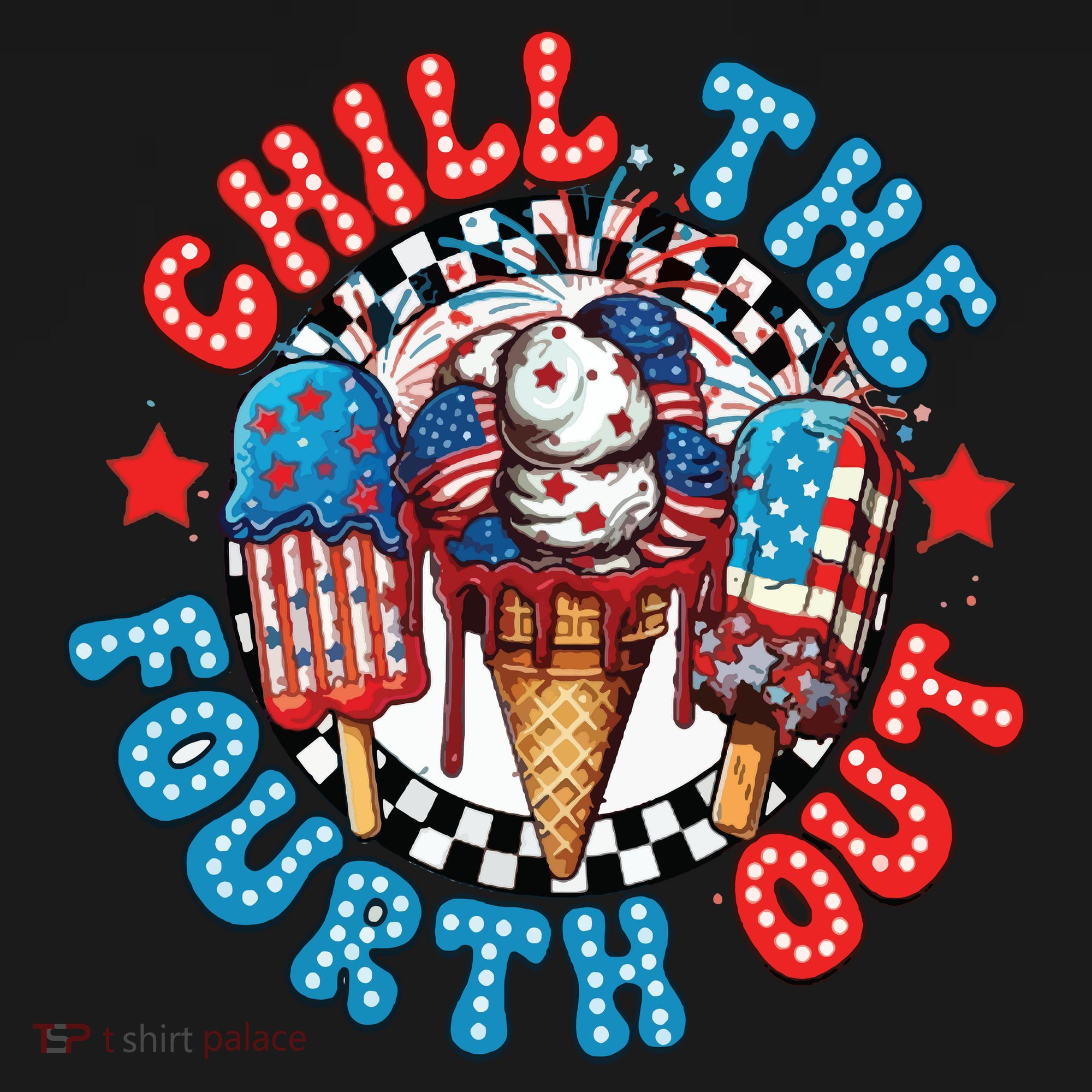 Chill The 4th Out Funny 4th Of July Retro 4th Of July Women's Hoodie