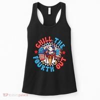 Chill The 4th Out Funny 4th Of July Retro 4th Of July Women's Tank Top thumb 0