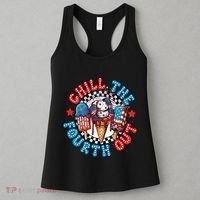 Chill The 4th Out Funny 4th Of July Retro 4th Of July Women's Tank Top thumb 3
