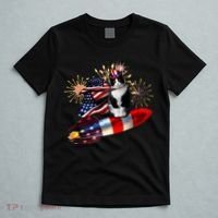 Cat Tuxedo 4th Of July Rocket With Fireworks USA Patriotic T-Shirt thumb 5