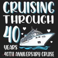 Cruising Through 40 Years 40th Anniversary Couple Cruise Women's Sweatshirt thumb 2