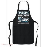 Cruising Through 40 Years 40th Anniversary Couple Cruise Apron thumb 0