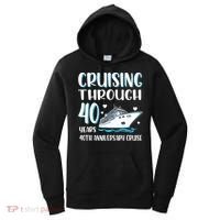 Cruising Through 40 Years 40th Anniversary Couple Cruise Women's Hoodie thumb 0