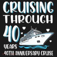 Cruising Through 40 Years 40th Anniversary Couple Cruise Women's Hoodie thumb 2
