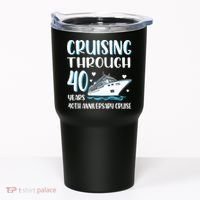 Cruising Through 40 Years 40th Anniversary Couple Cruise Tumbler thumb 0