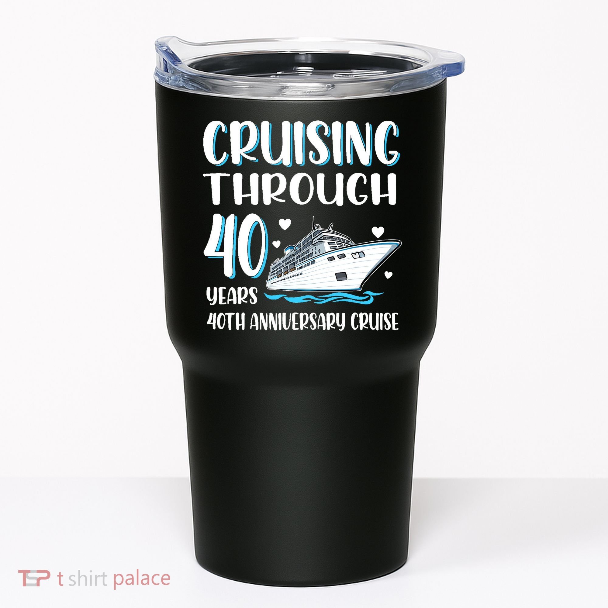 Cruising Through 40 Years 40th Anniversary Couple Cruise Tumbler