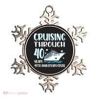 Cruising Through 40 Years 40th Anniversary Couple Cruise Ornament thumb 0