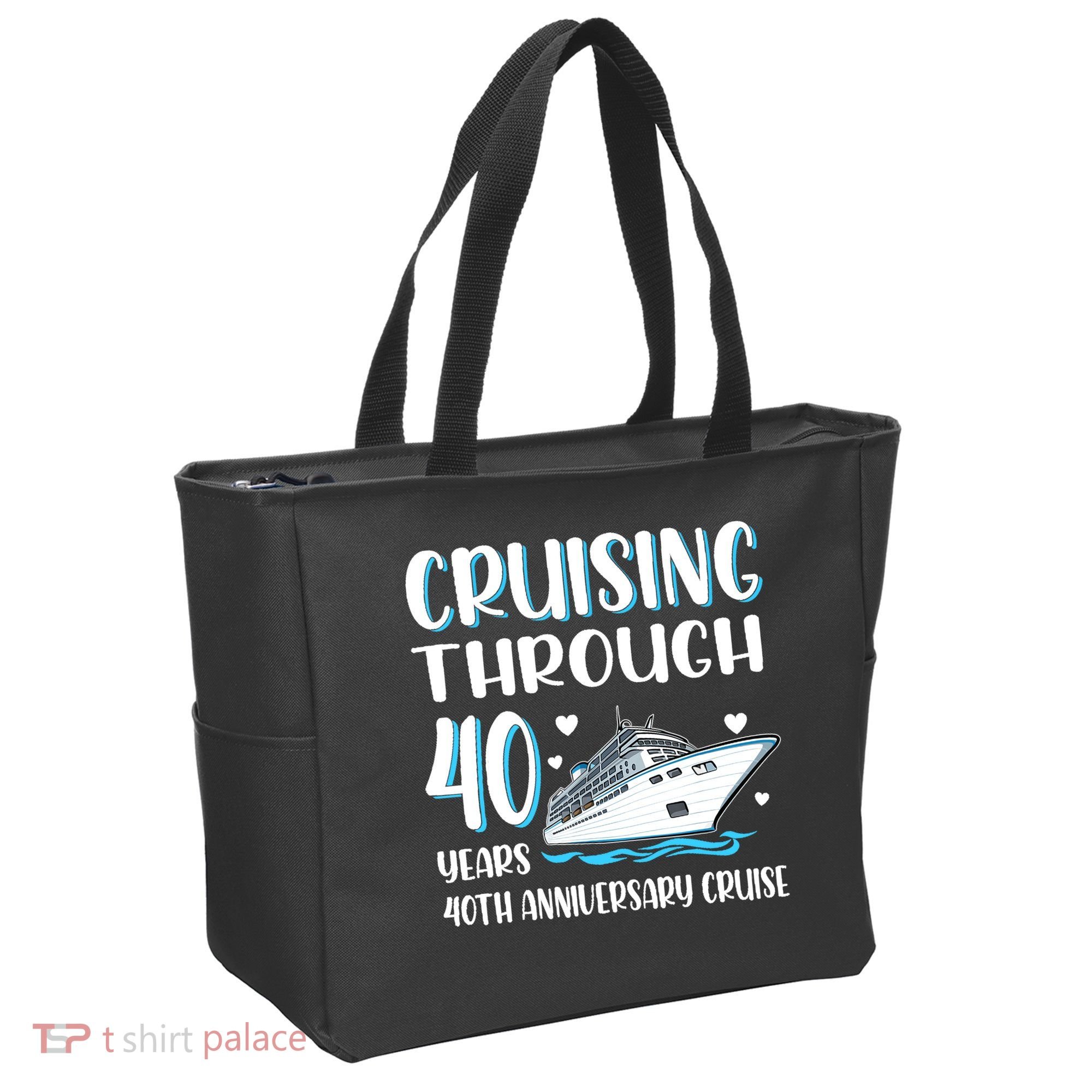 Cruising Through 40 Years 40th Anniversary Couple Cruise Tote Bag