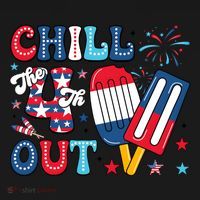 Chill The 4th Out American Flag Patriotic Freedom Coaster thumb 2