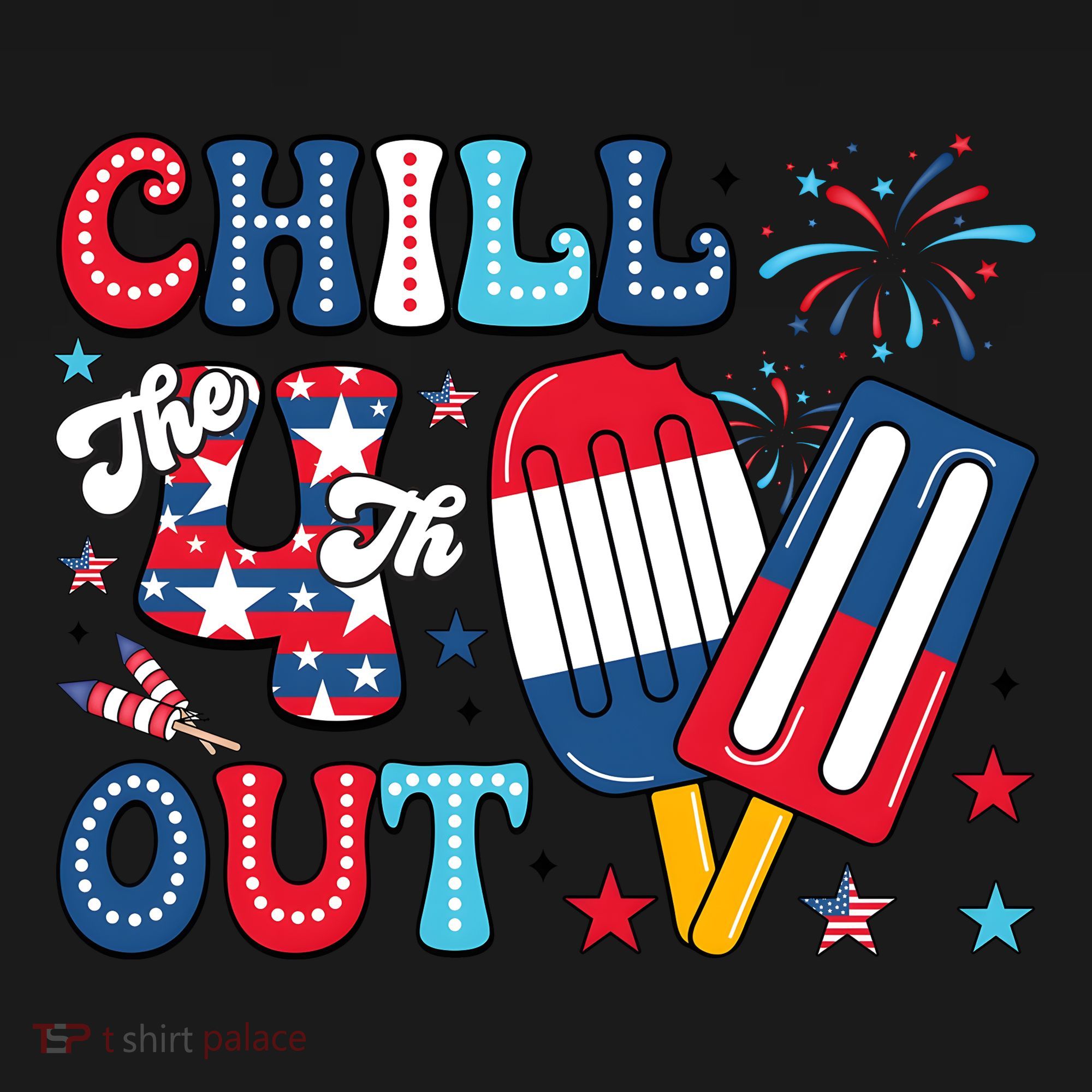 Chill The 4th Out American Flag Patriotic Freedom Coaster