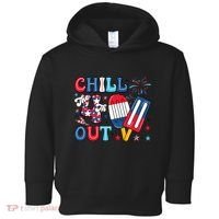 Chill The 4th Out American Flag Patriotic Freedom Toddler Hoodie thumb 0
