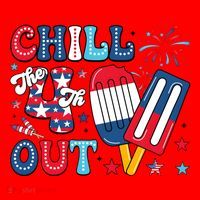 Chill The 4th Out American Flag Patriotic Freedom Santa Hat thumb 1