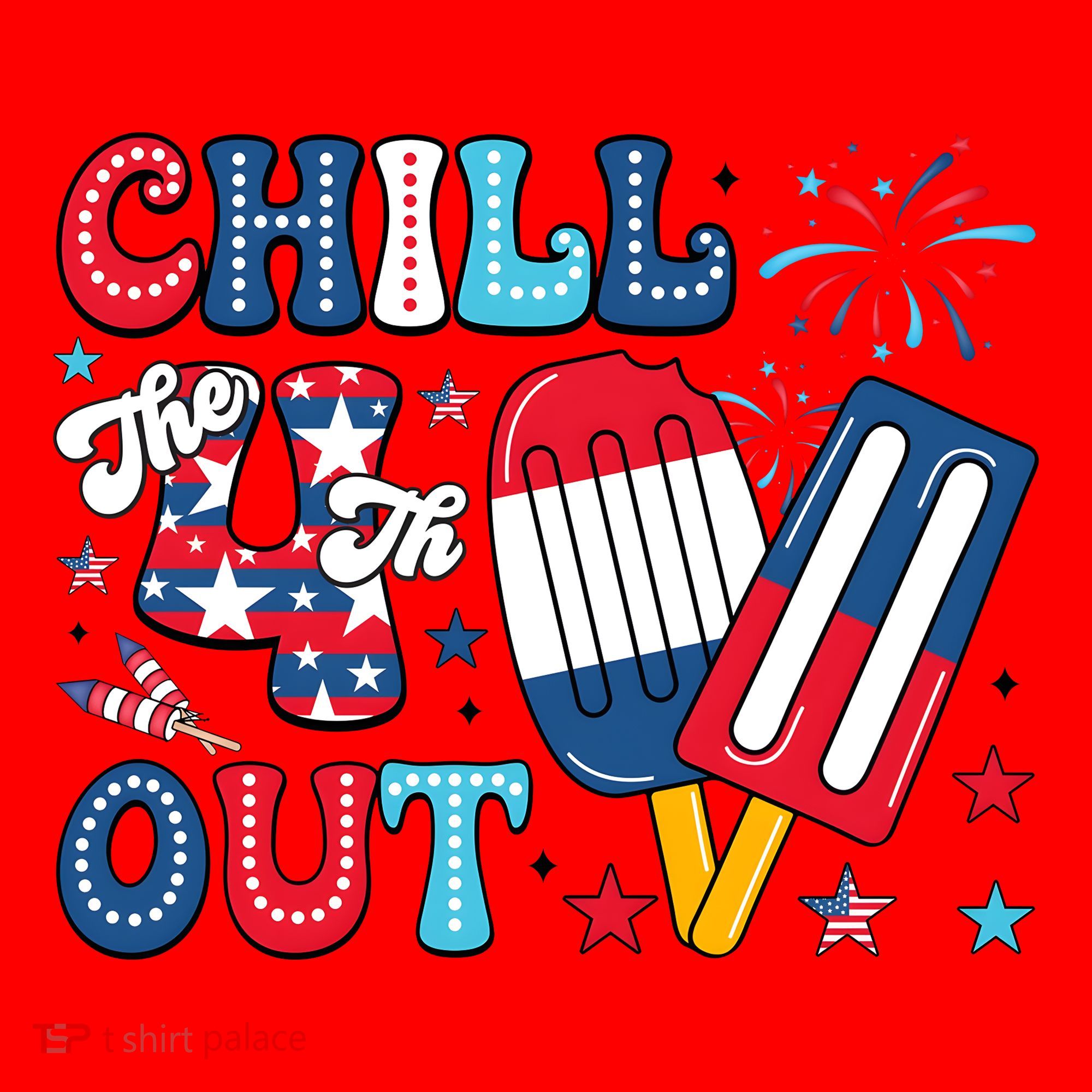 Chill The 4th Out American Flag Patriotic Freedom Santa Hat