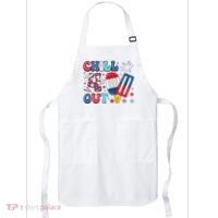 Chill The 4th Out American Flag Patriotic Freedom Apron thumb 0