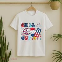 Chill The 4th Out American Flag Patriotic Freedom T-Shirt thumb 2