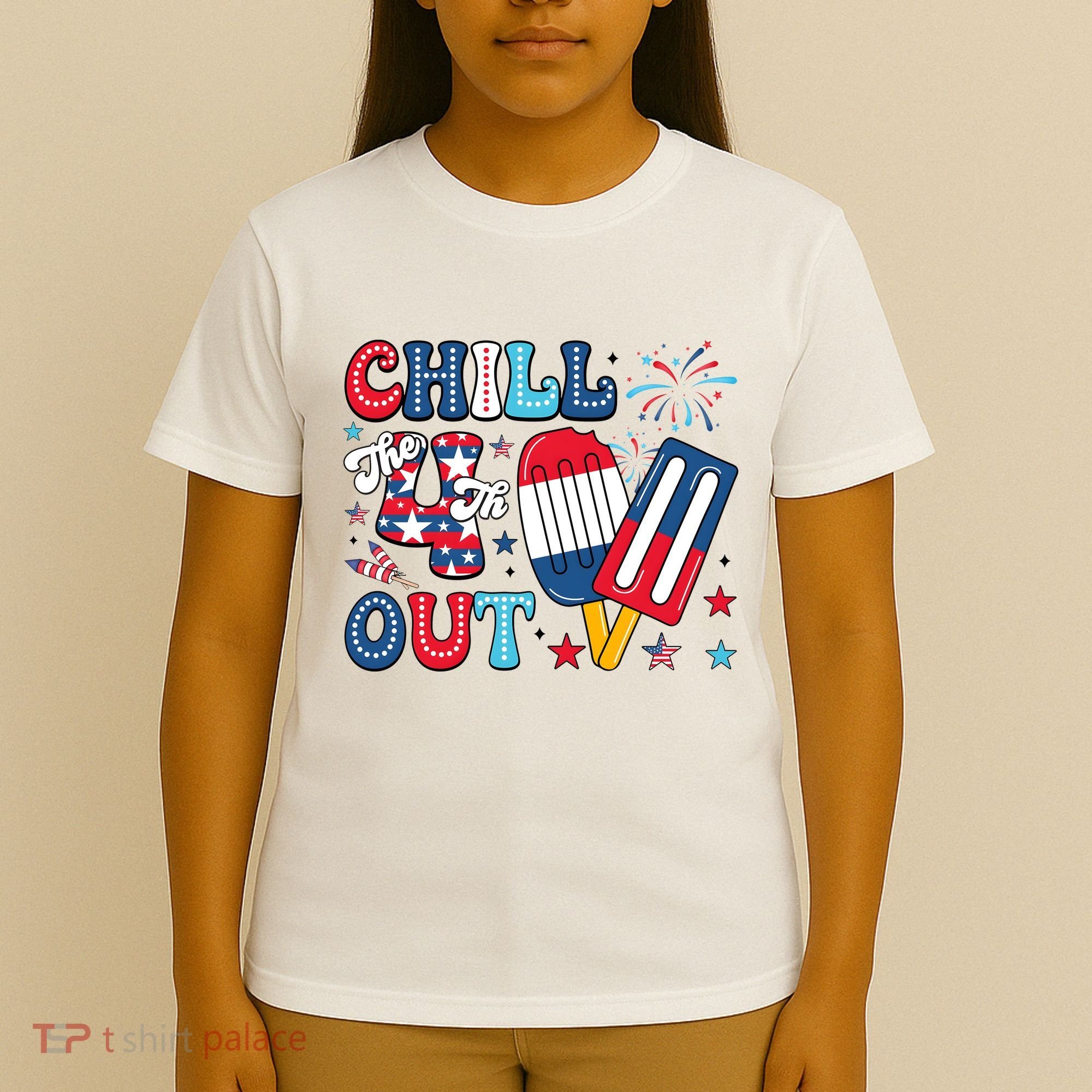 Chill The 4th Out American Flag Patriotic Freedom T-Shirt